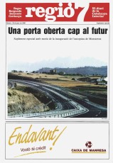 20/6/1989. Portada del suplement especial de Regió7 dedicat a l’autopista.